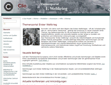 Tablet Screenshot of erster-weltkrieg.clio-online.de